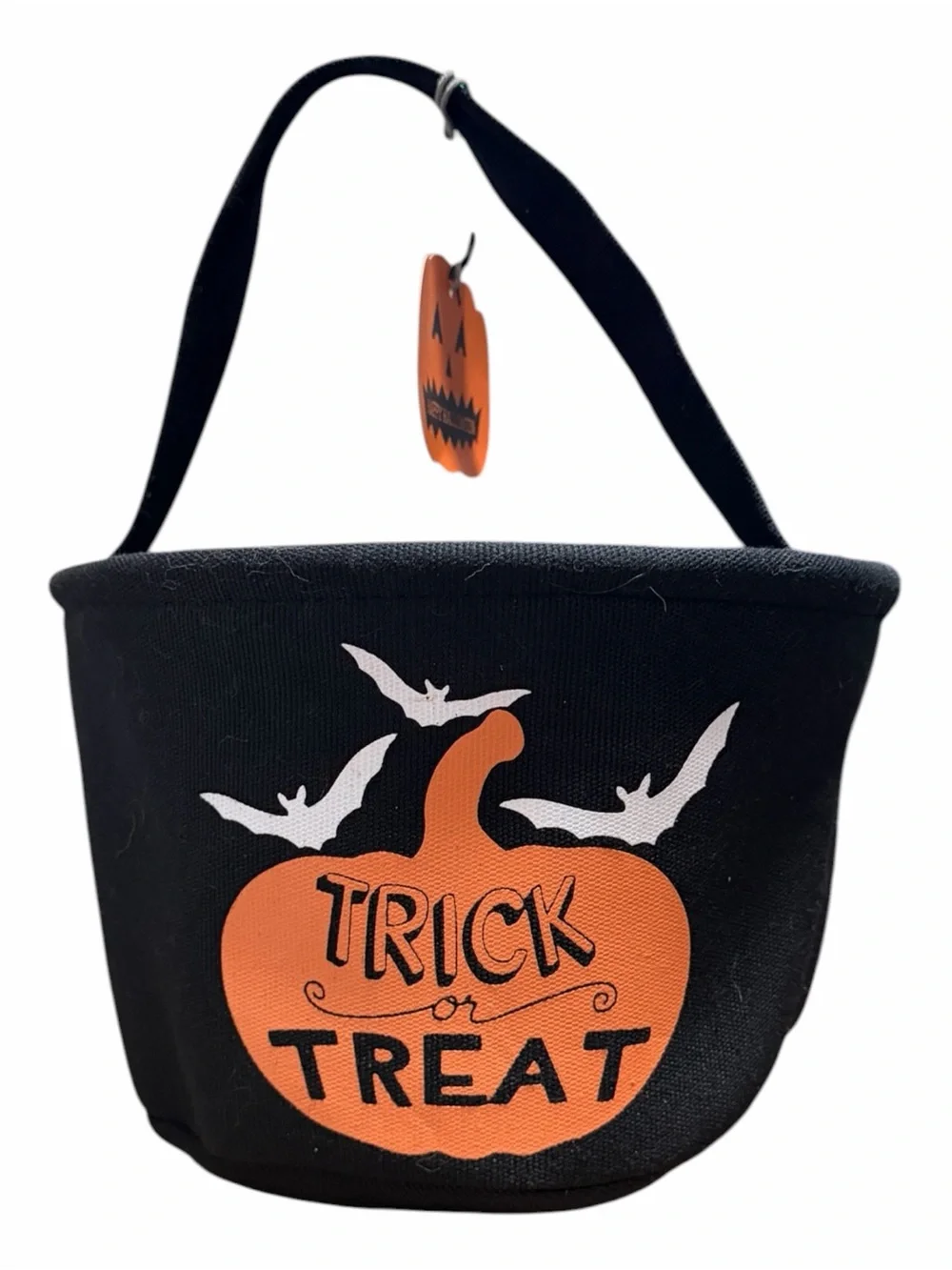 Halloween 'Trick or Treat' Black & Orange Candy Bucket